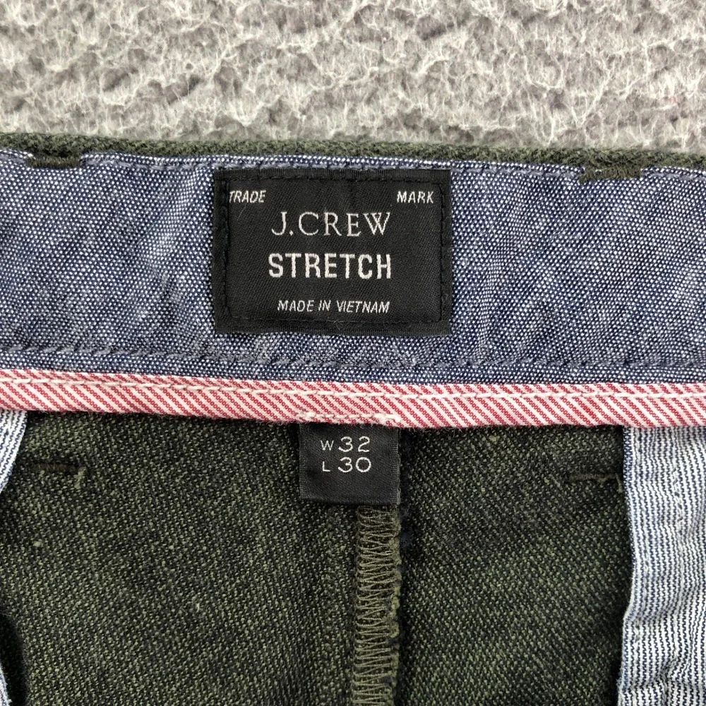J.Crew Pants Mens 32x30 Green 770 Straight Fit Stretch Brushed Twill Chino